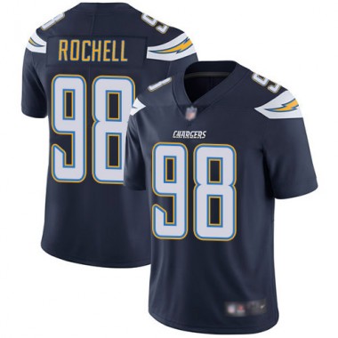 Los Angeles Chargers NFL Football Isaac Rochell Navy Blue Jersey Men Limited #98 Home Vapor Untouchable